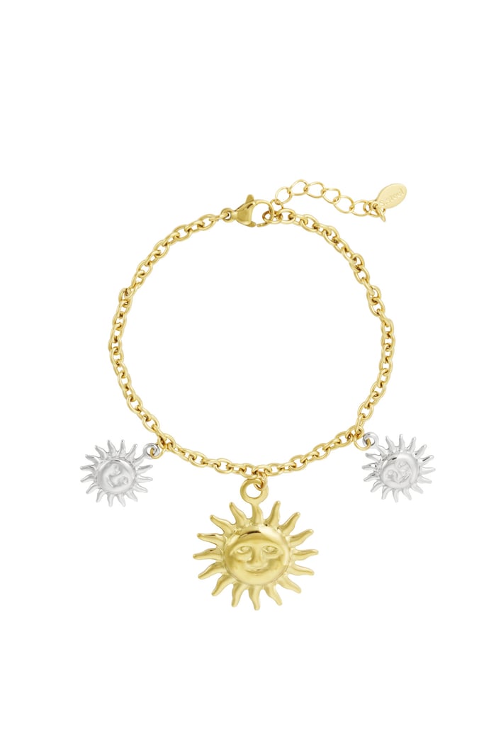 Armband schimmernde Sonne - Goldfarbe Silber 