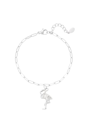 Flamingo chain bracelet - Silver Color color h5 