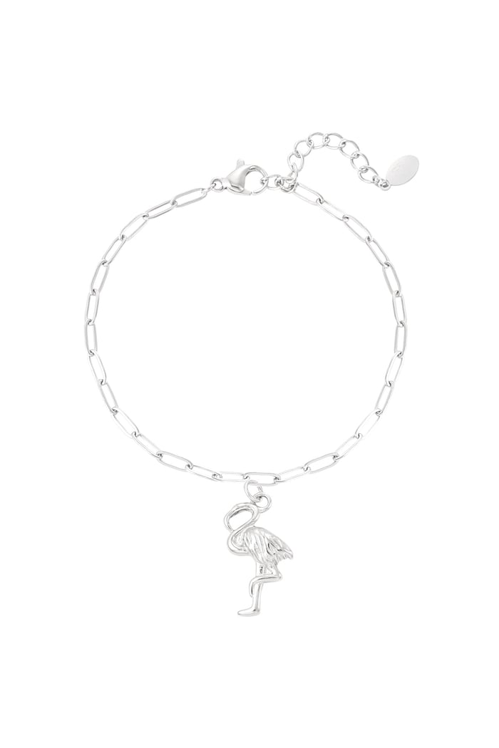 Flamingo chain bracelet - Silver Color color 