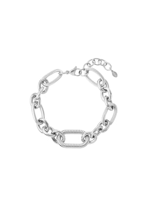 Bold Link Chain bracelet - Silver Color color h5 