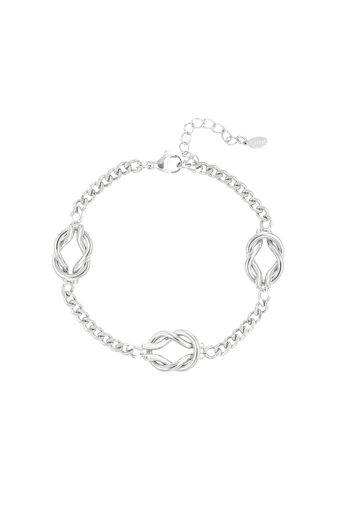 Love Knot bracelet - Silver Color color 