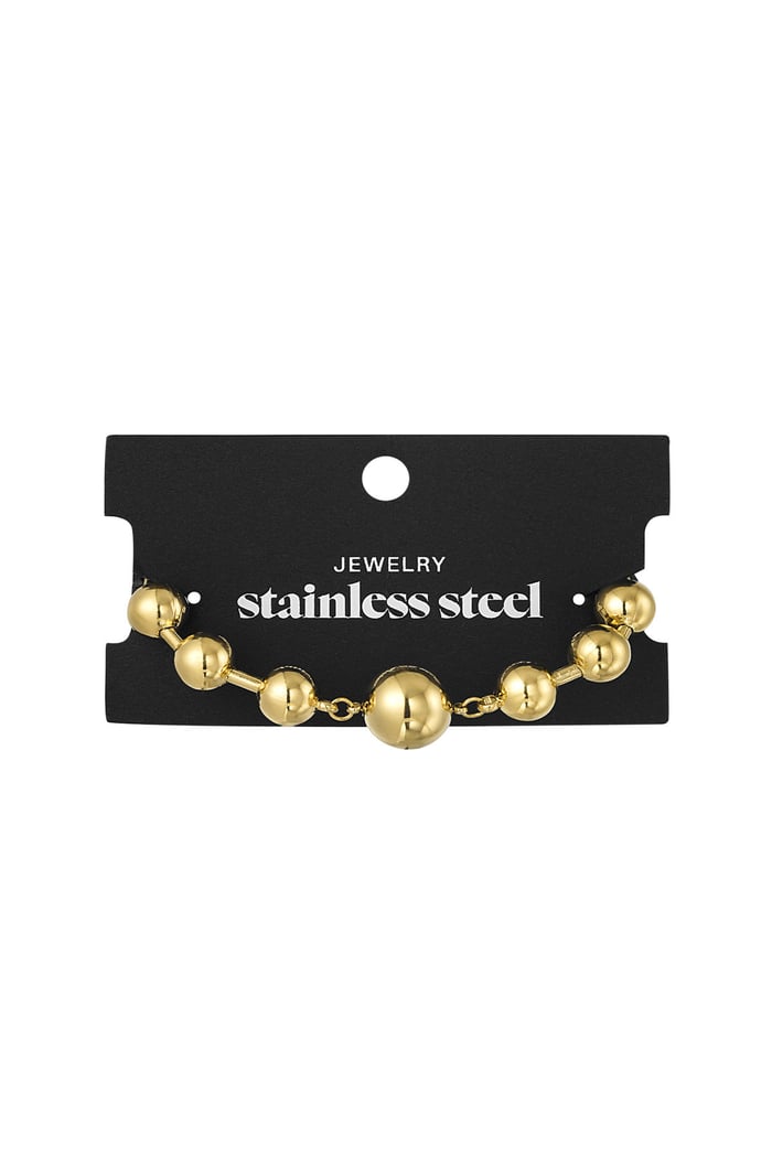 Statement Bead bracelet - Gold color Picture3