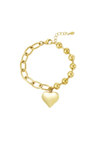 Funky Heart Armband - Goldfarbe h5 