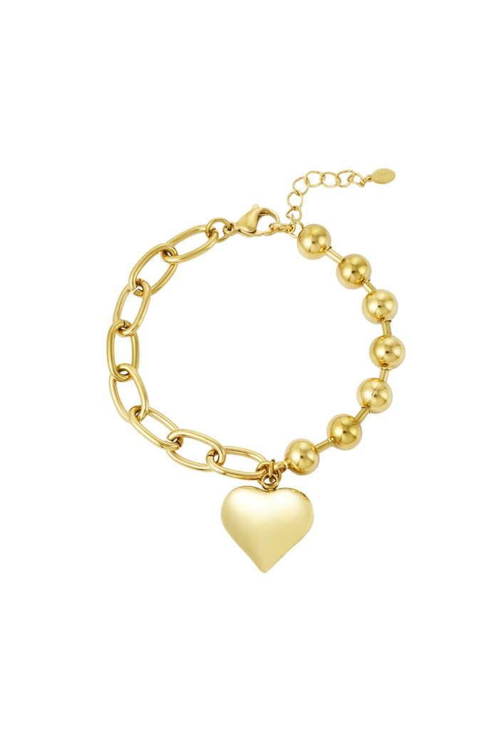 Funky Heart Armband - Goldfarbe 