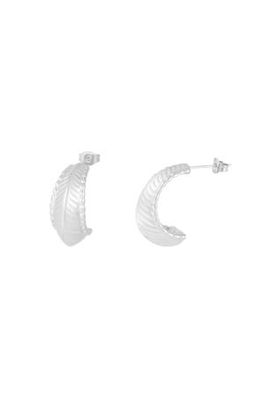 Fashion Studs earrings - Silver Color color h5 