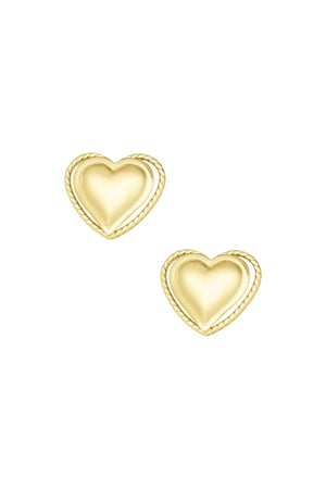 Earrings hearts baby - Gold color h5 