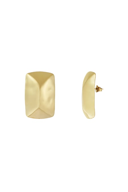 Textured Elegant stud earrings - Gold color