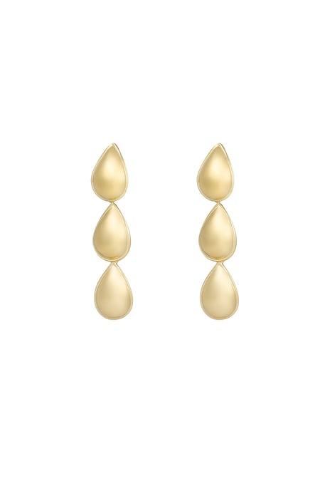 Triple drip earrings - Gold color