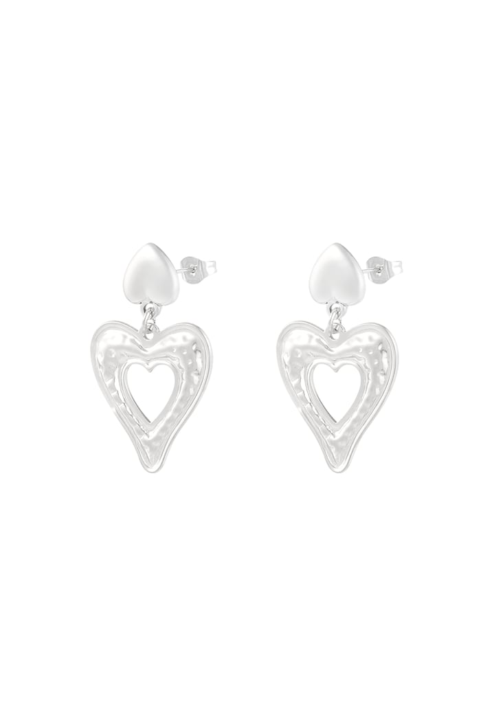 Earring love is in the air - Silver Color color 