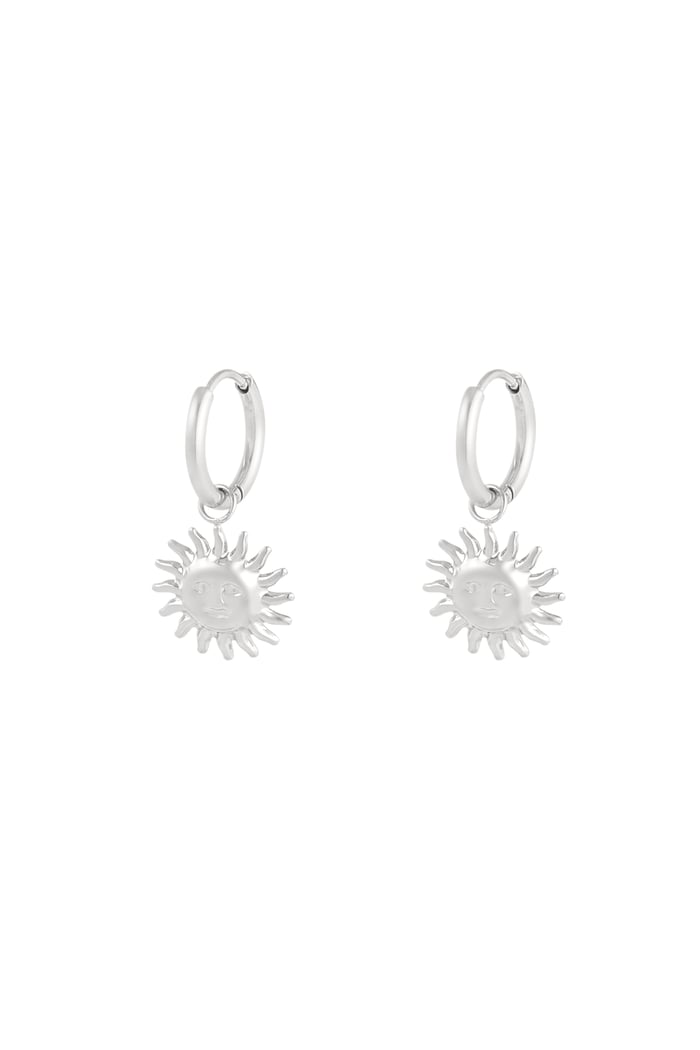 Earrings shimmering sun - Silver Color color 