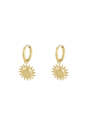 Earrings shimmering sun - Gold color h5 