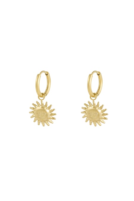 Earrings shimmering sun - Gold color 2