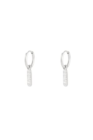 Lovely Tag earrings - Silver Color color h5 