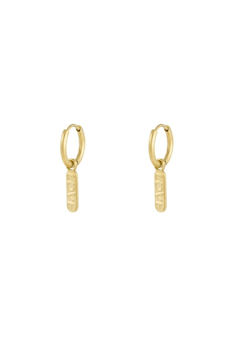 Lovely Tag earrings - Gold color 2