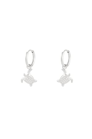 Turtle lover earrings - Silver Color color h5 