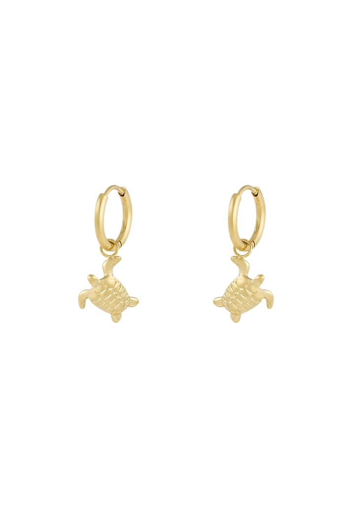 Turtle lover earrings - Gold color 