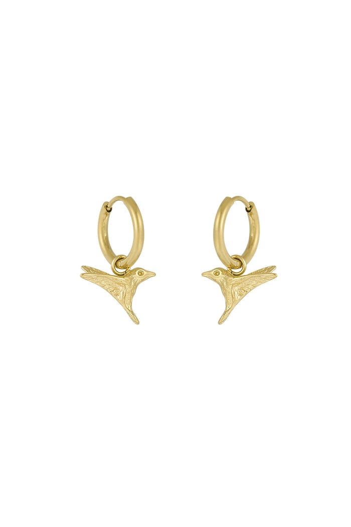 Elegant bird earrings - Gold color 