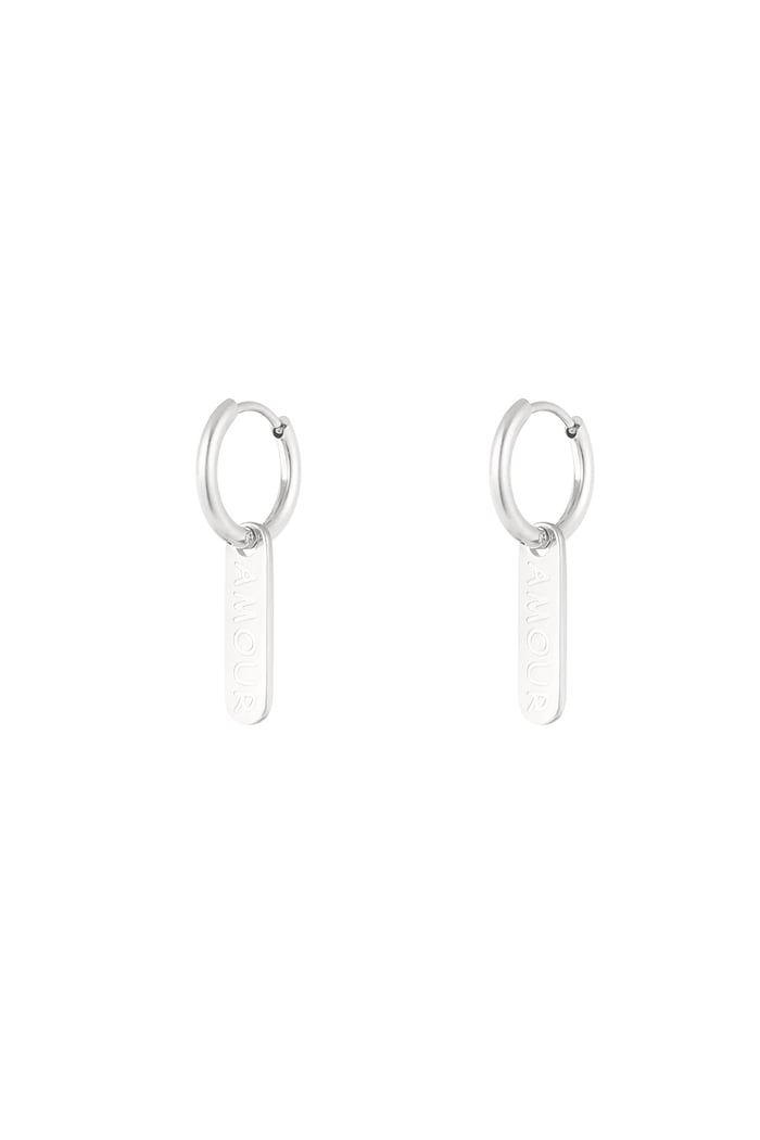 Amour earrings - Silver Color color 