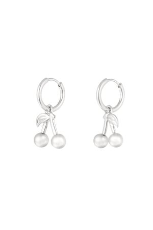 Cherry on Top earrings - Silver Color color h5 