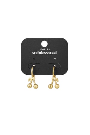 Cherry on Top earrings - Gold color h5 Picture3