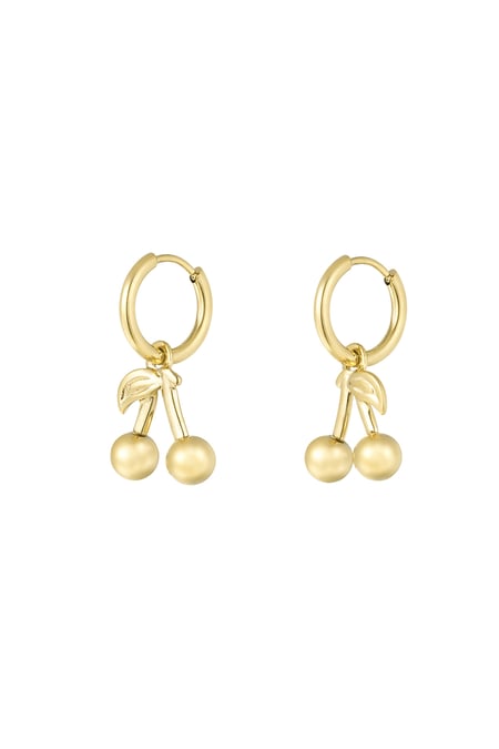 Cherry on Top earrings - Gold color 2