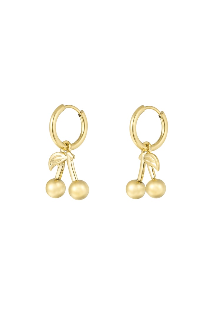 Cherry on Top earrings - Gold color 