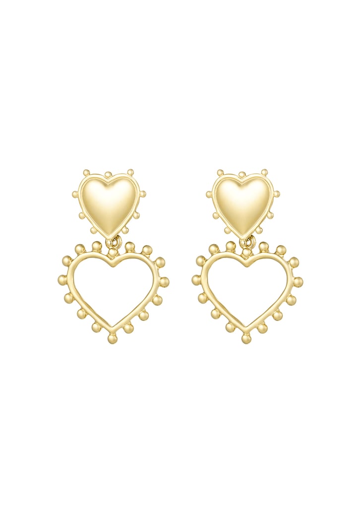 Open Hearts earrings - Gold color 