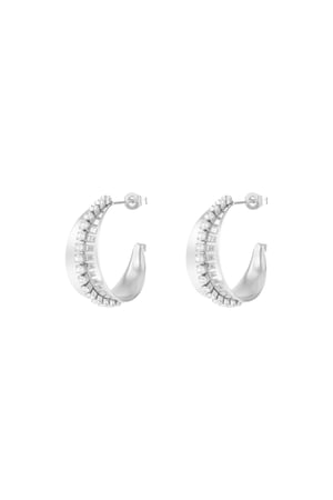 Sparkle & Shine hoops earrings - Silver Color color h5 