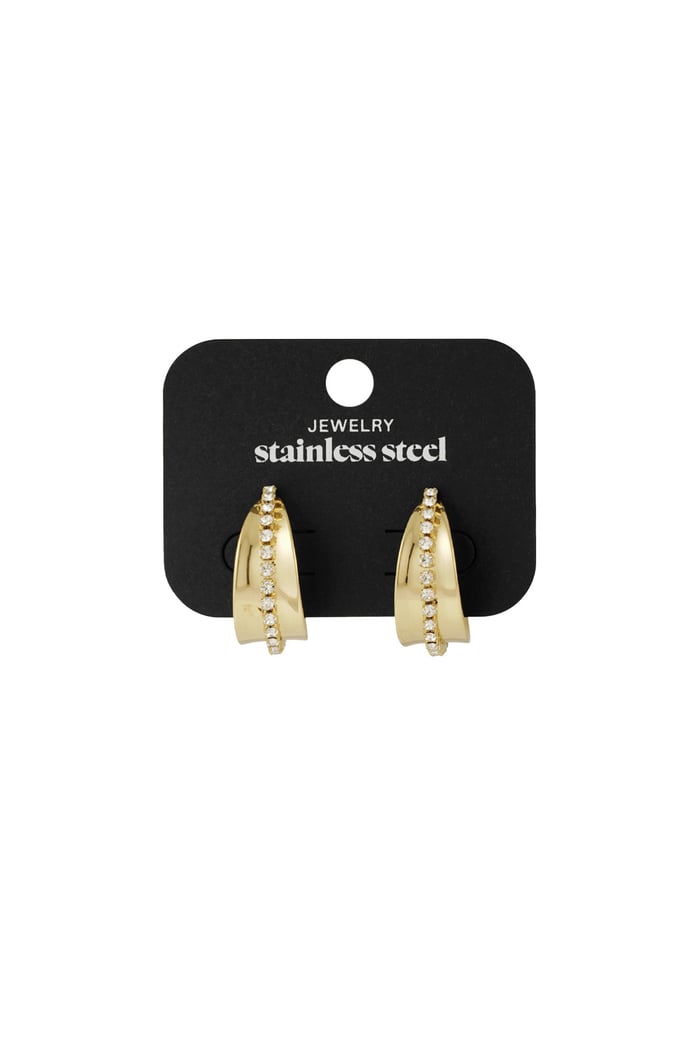 Sparkle & Shine hoops earrings - Gold color Picture3