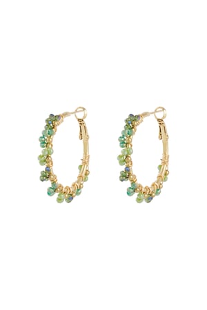 Earrings majestic color - green h5 