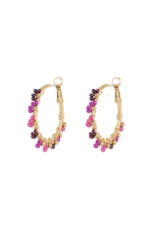 Earrings majestic color - purple h5 