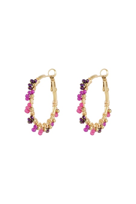 Earrings majestic color - purple