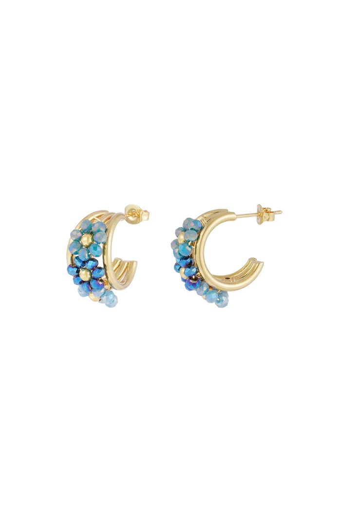 Little Bloom earrings - blue 