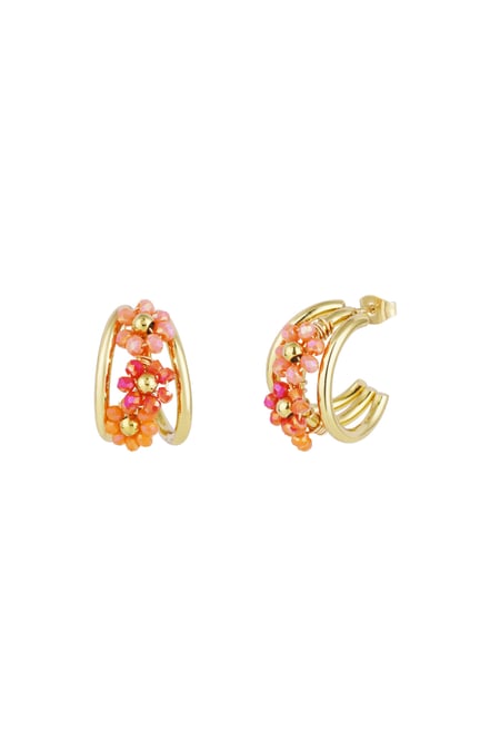 Little Bloom earrings - Orange 2