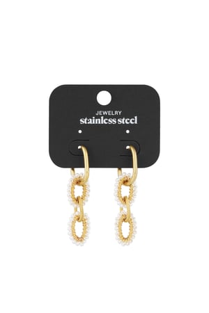 Pearl allure earrings - Gold color h5 Picture2