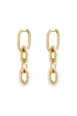 Pearl allure earrings - Gold color h5 