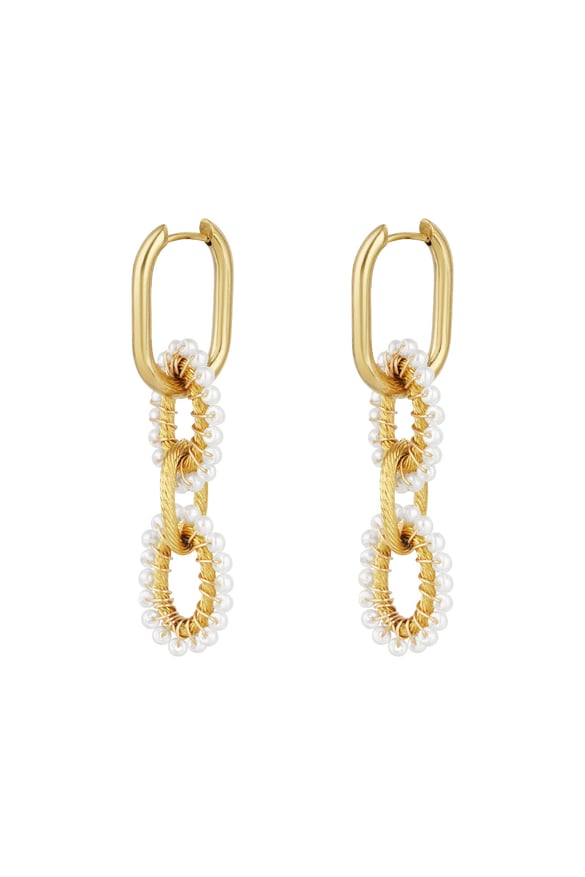 Pearl allure earrings - Gold color 2