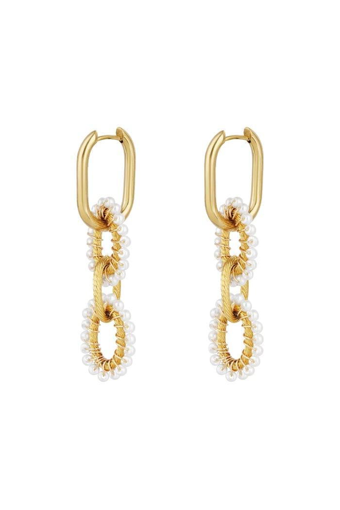 Pearl allure earrings - Gold color 