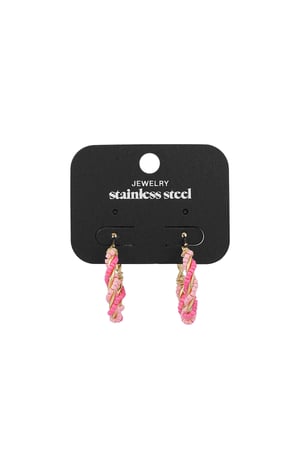 Earrings mess around - pink Gold color h5 Picture3