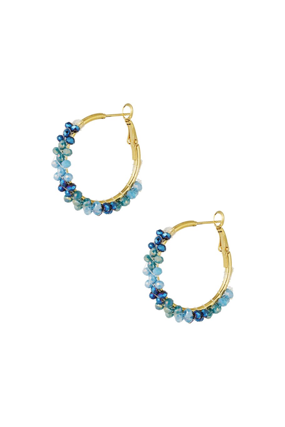 Bead fiesta earrings - green 