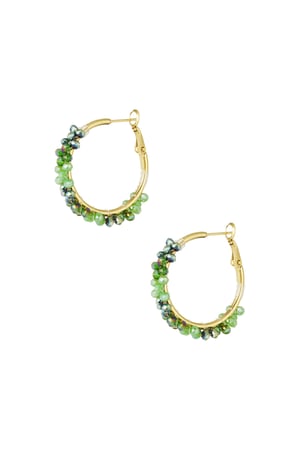 Bead fiesta earrings - green h5 