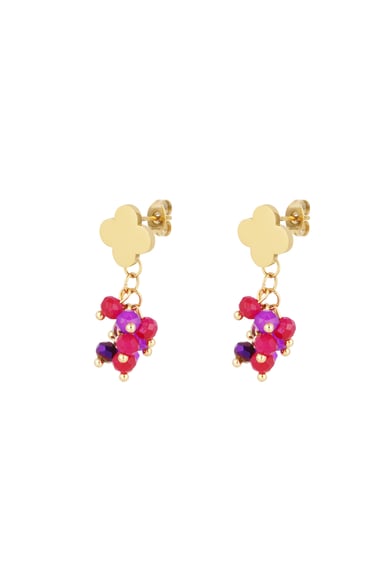 Festive clover earrings - Grey h5 