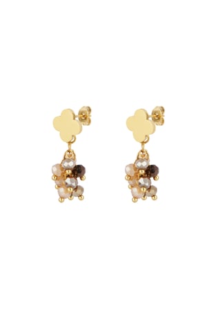 Festive clover earrings - Beige h5 