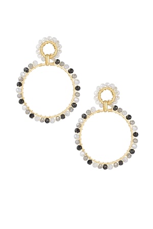 Circle of colours earrings - black & grey h5 