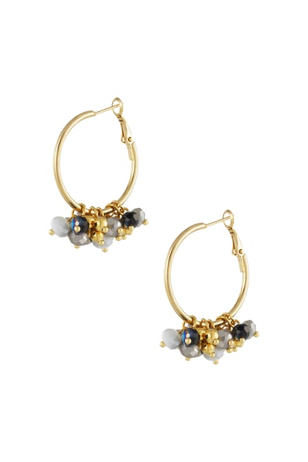 Pendientes Bead it up - gris 2