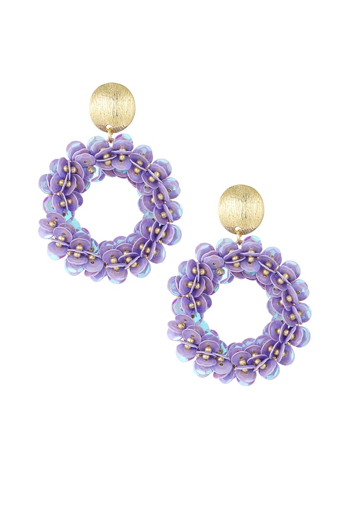 Sequin spark earrings - lilac 