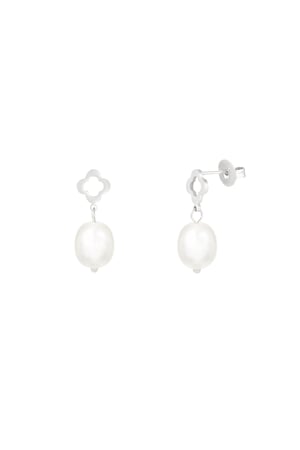 Earring pearl muse - Silver Color color h5 