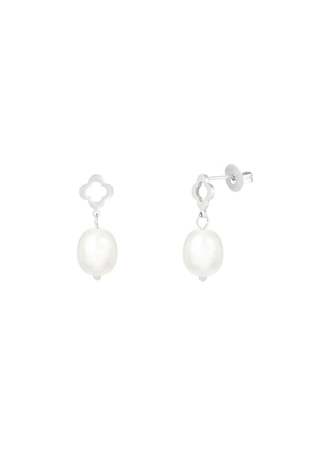 Earring pearl muse - Silver Color color