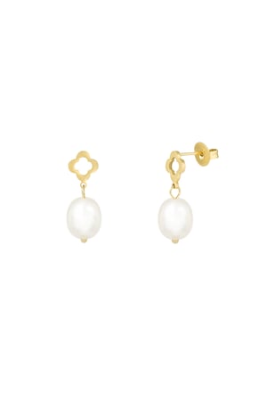 Earring pearl muse - Gold color h5 