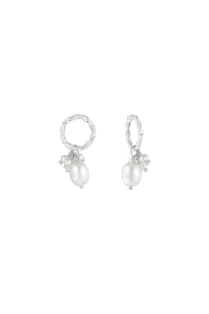 Lovely Little Pearls earrings - Silver Color color h5 